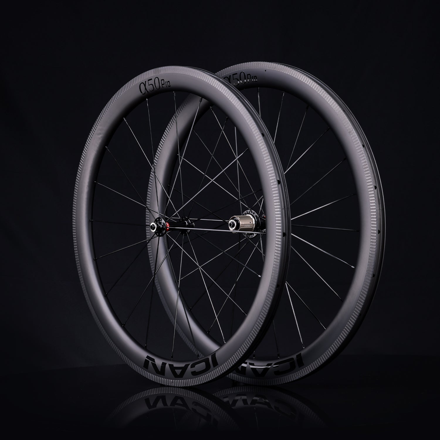 ICAN Alpha 50 rim brake wheels CN spokes