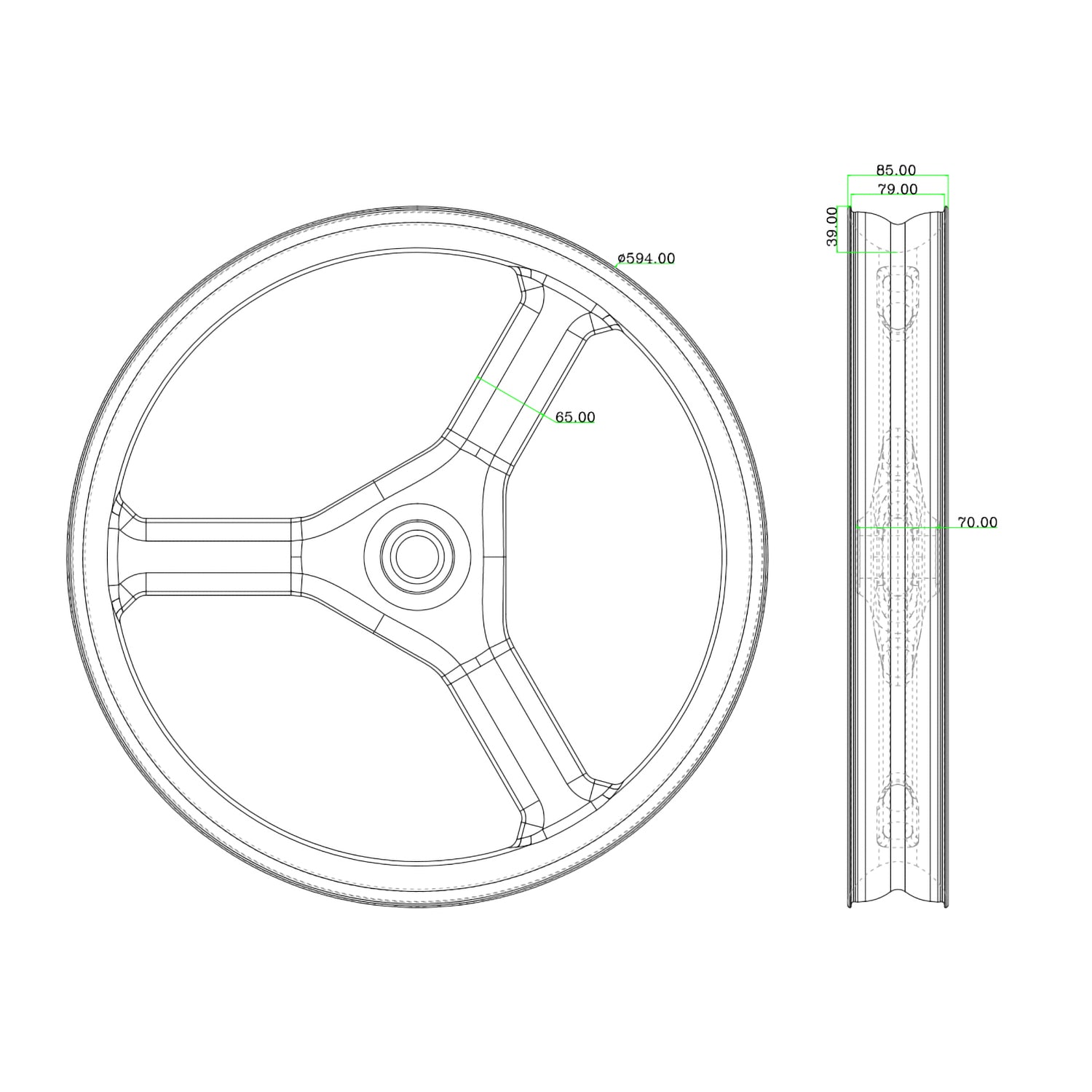 ICAN 27.5er 3S Fat Bike Wheel 6-bolt 